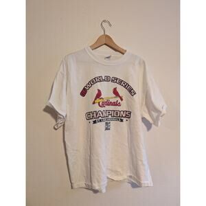 Cardinals 2006 world series tee shirt white size XL 100% cotton‎
